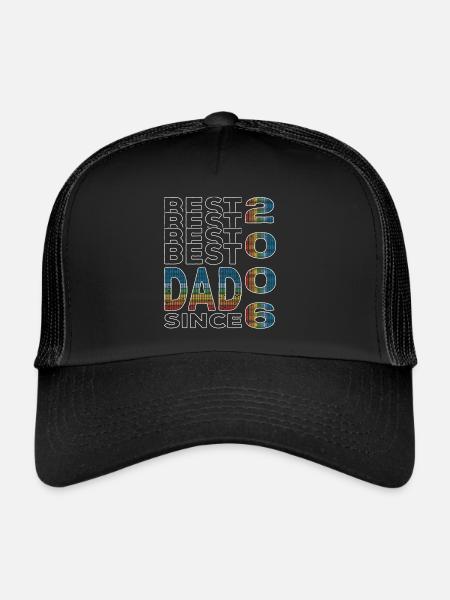 Best dad in the world since 2006 Father's Day - Trucker Cap - black/black - Front