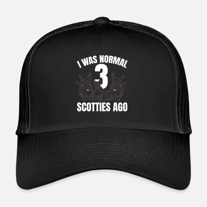 Scottish Terrier Scottie Dog - Trucker Cap - black/black