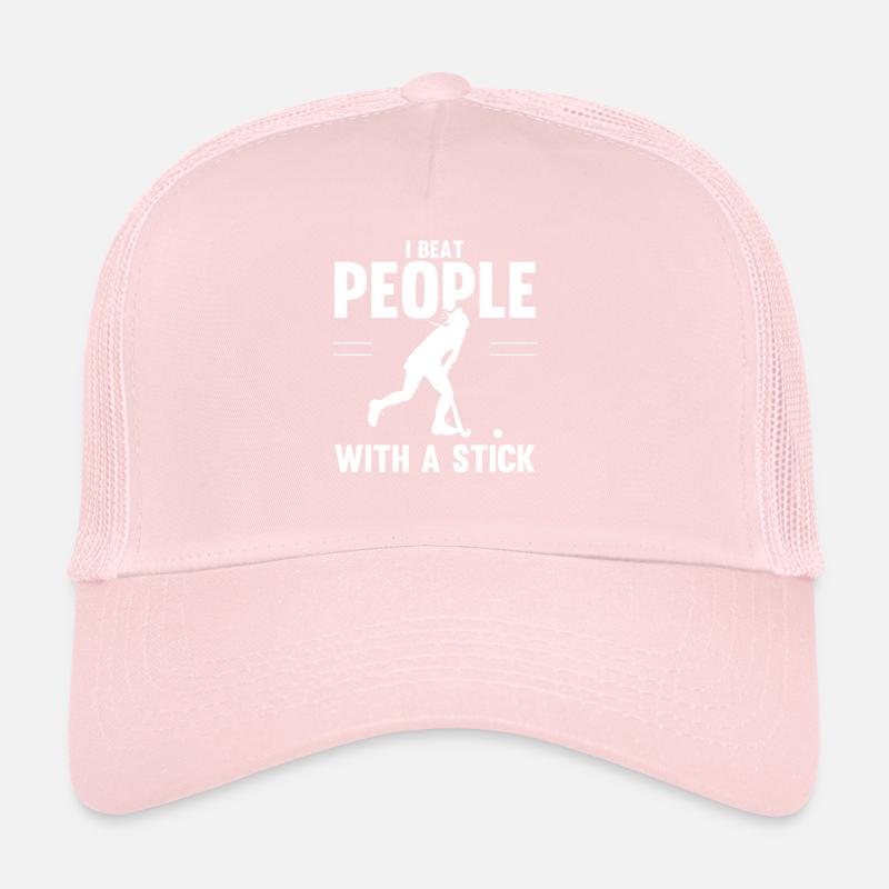 Gardien de but J’ai battu les gens avec un jarret de champ de bâton Casquette trucker 