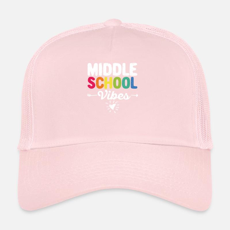 Middle School Vibes Funny Teacher Student Learning Trucker Cap