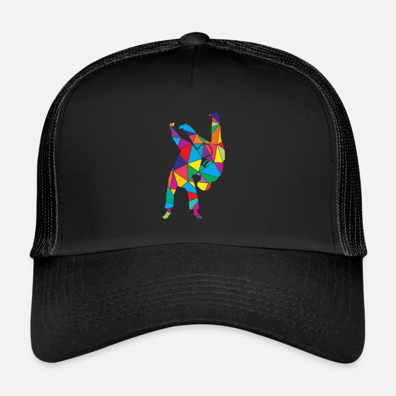 Low Poly Martial Arts Polygon Judo Trucker Cap