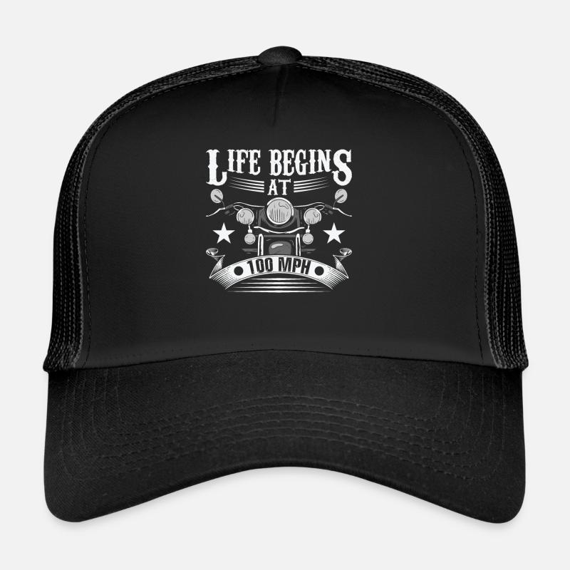 La vie commence à 100 MPH Casquette trucker 
