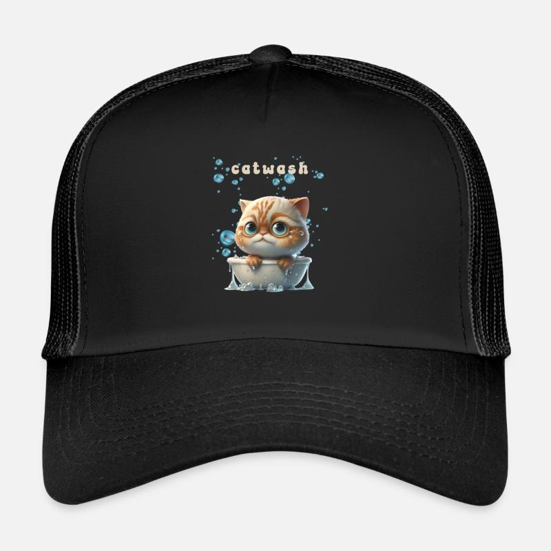 Drôle de chats motif chat chat chat chats de compagnie lingerie Casquette trucker 