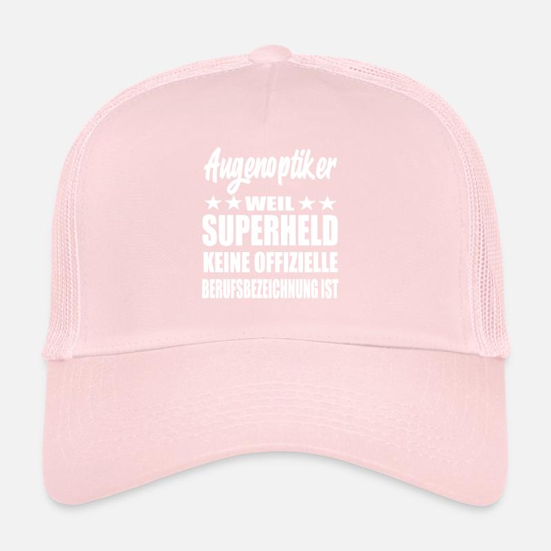 Augenoptiker Superheld Spruch Trucker Cap