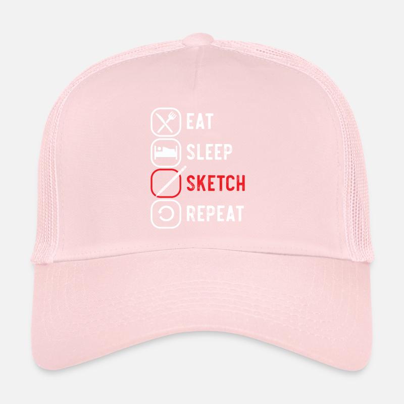 Esquisse Dessin Doodling Dessiner Dessinateur Casquette trucker 