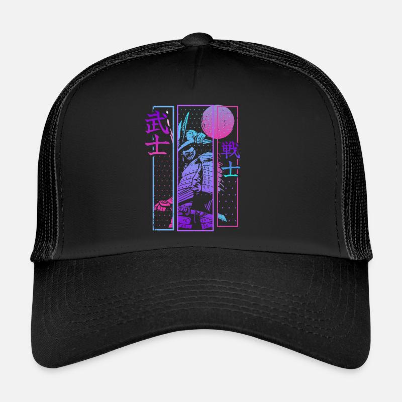 Samurai Warrior Vaporwave Japanische Ästhetik Trucker Cap