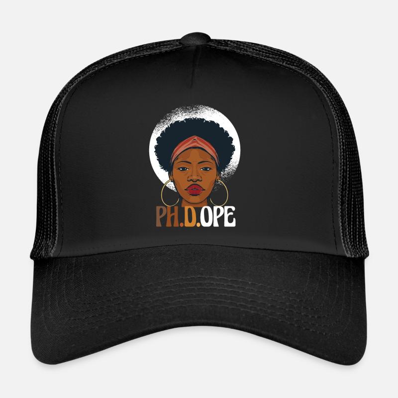 PH. D.OPE Doktorat Doktorand Graduierung Afro Trucker Cap