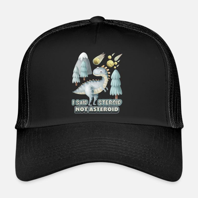 Lustiger 3D Dinosaurier, Spruch mit Asteroid Trucker Cap