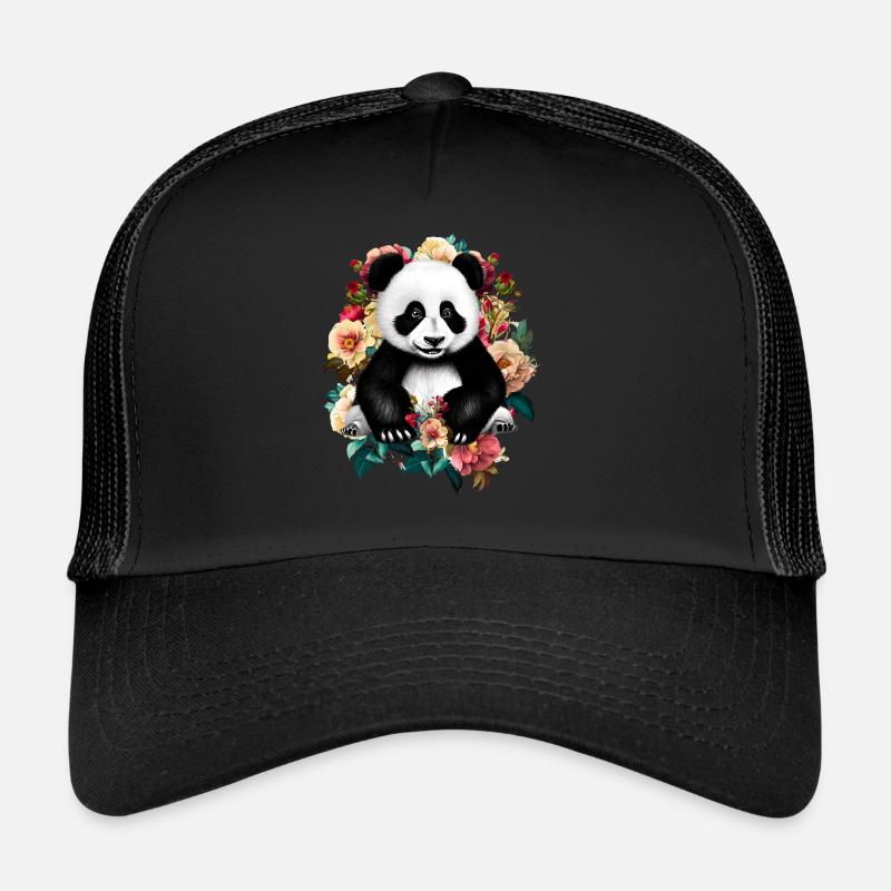 Fleurs de panda Casquette trucker 