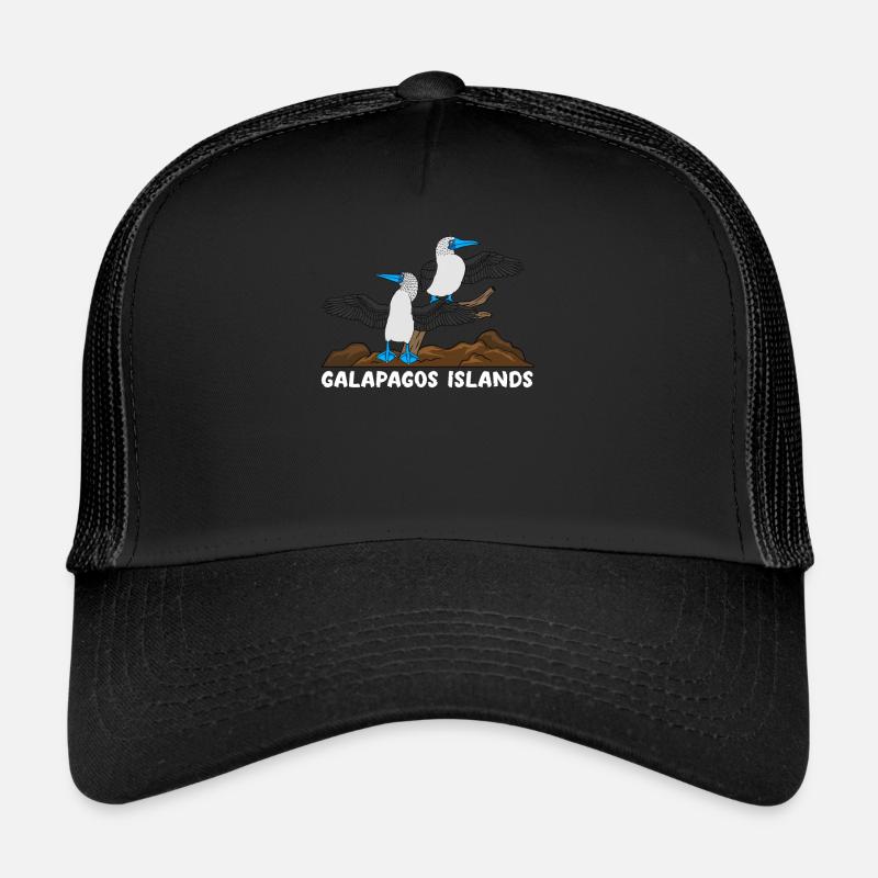 Îles Galapagos - Casquette trucker  - noir/noir