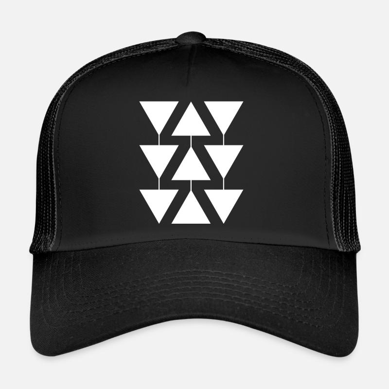Triangle geometric shape - Trucker Cap - black/black