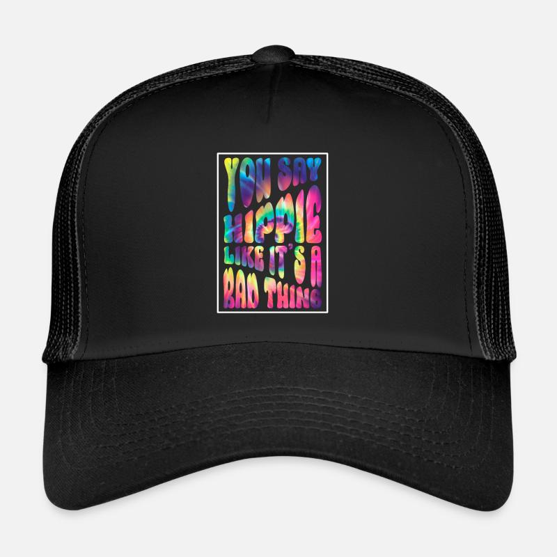 Hippie Costume Cravate Dye Hippie Dicton Casquette trucker 