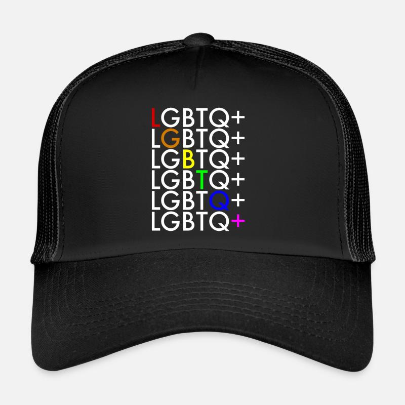 LGBTQ+ - Trucker Cap - Schwarz/Schwarz
