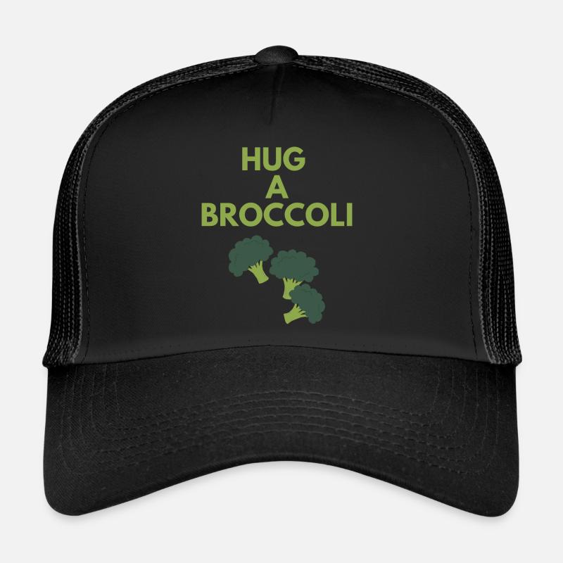 HUG A BROCCOLI - Trucker Cap - black/black