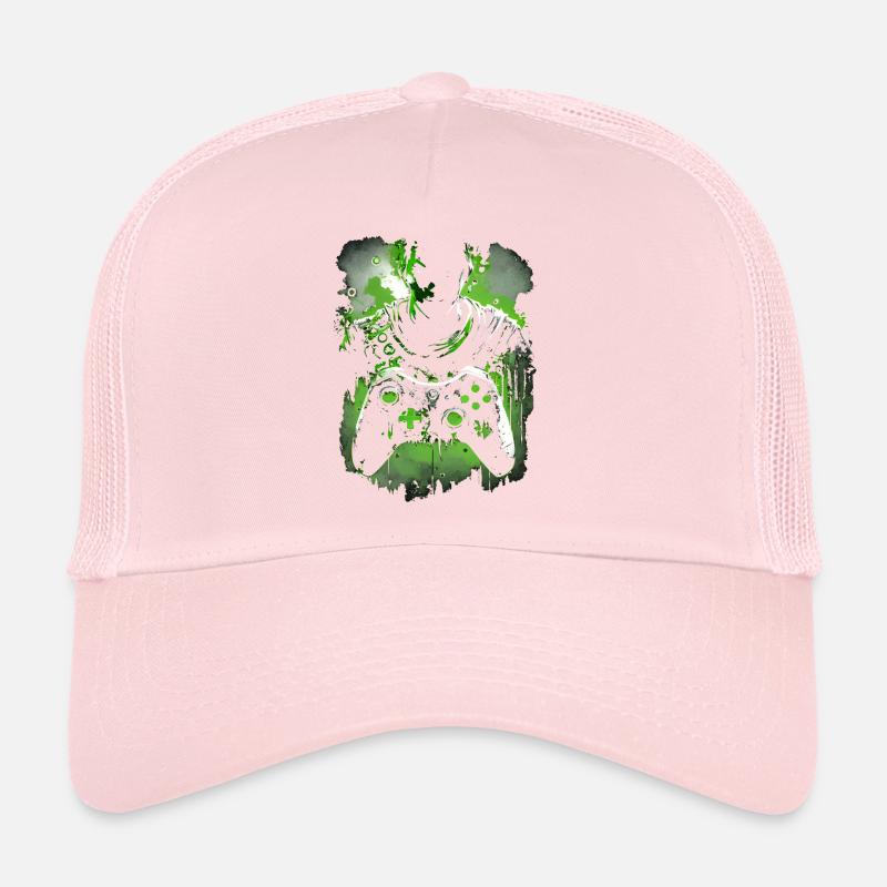 Cooles Neon-Grünes Gaming Design mit Controller Trucker Cap