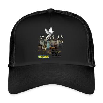 Ukraine war - Trucker Cap - black/black - Front