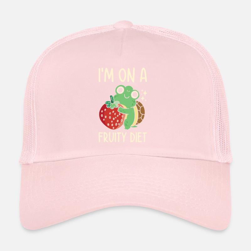 Turtle Strawberry Fruit Diet Wildlife Pet Owner Trucker Cap