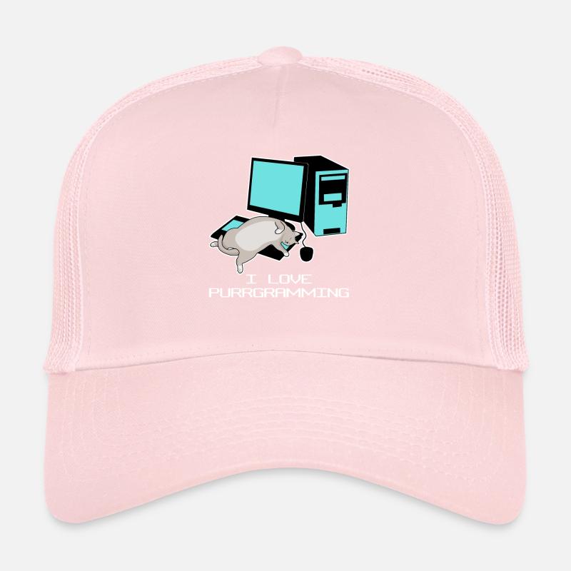 Programmer Admin Computer Cat Trucker Cap