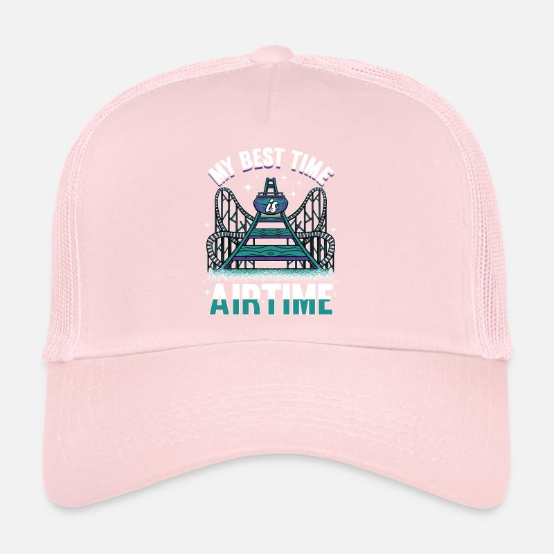 My Best Time Is Airtime Roller Coaster Trucker Cap