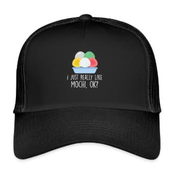 Mochi Cuisine japonaise Mochi - Casquette trucker  - noir/noir - Devant