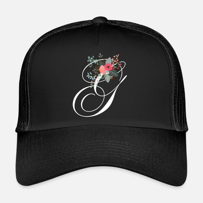 Lettre g fleuris Casquette trucker 