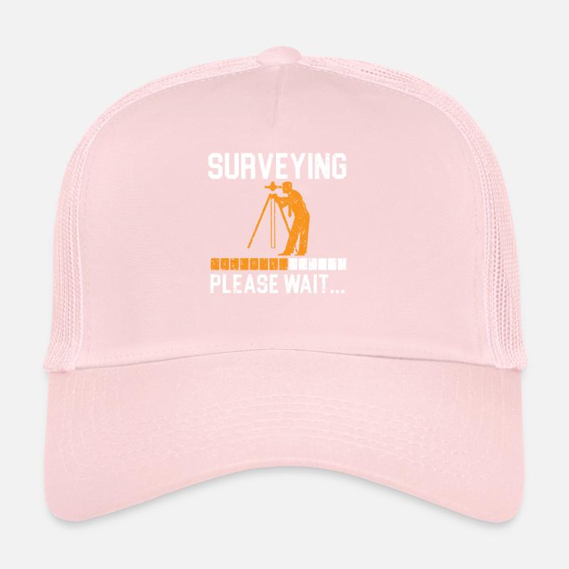 Vermessung Bitte warten Kartograph Landvermesser Trucker Cap