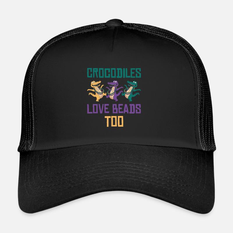 Mardi Gras Karneval Krokodil Perlen Wildlife Trucker Cap