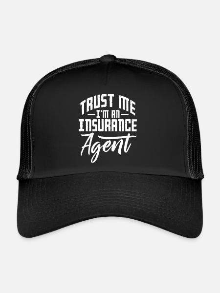 Croyez-moi, je suis un agent d’assurance - Casquette trucker  - noir/noir - Devant