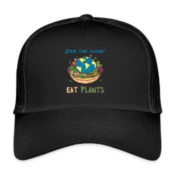 Save the planet eat plants - Trucker Cap - black/black - Front