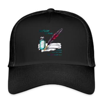Author at Work - Trucker Cap - black/black - Front