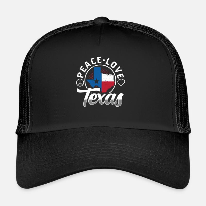 Peace Love Texas Pride Texan Texan Trucker Cap