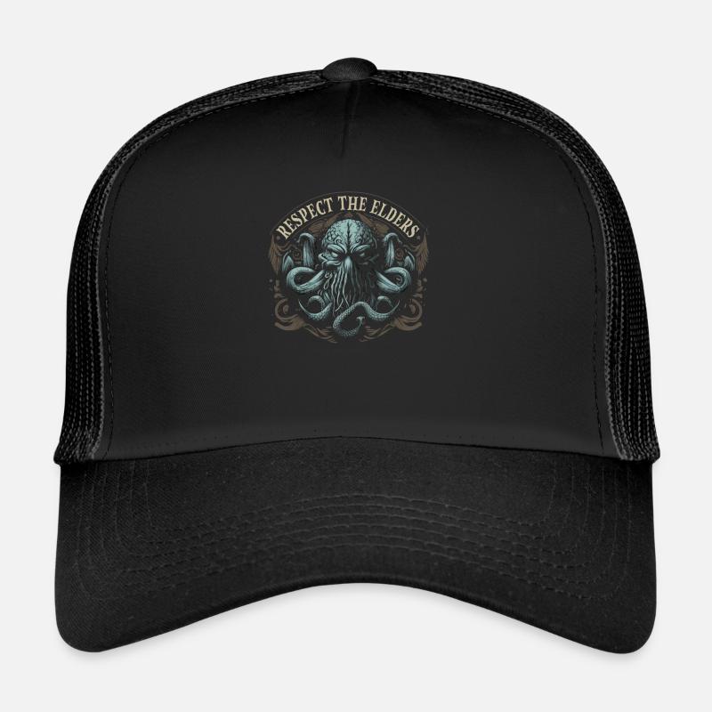 Cthulhu Respect The Elders, Cosmic Horror Cthulhu Trucker Cap