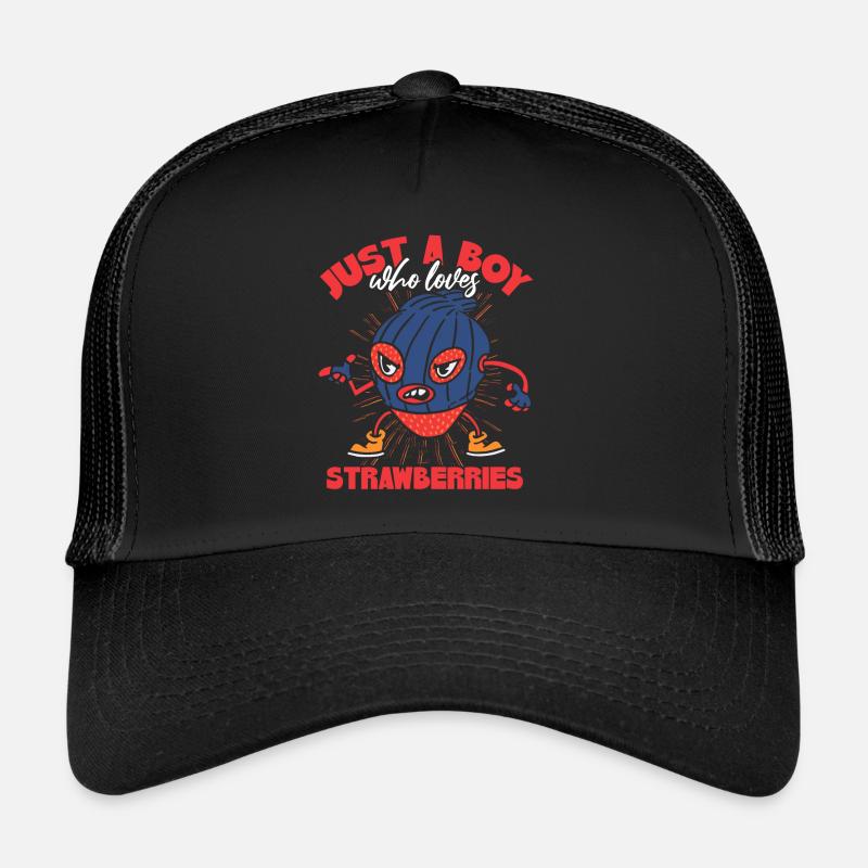 Just a boy who loves strawberries Trucker Cap