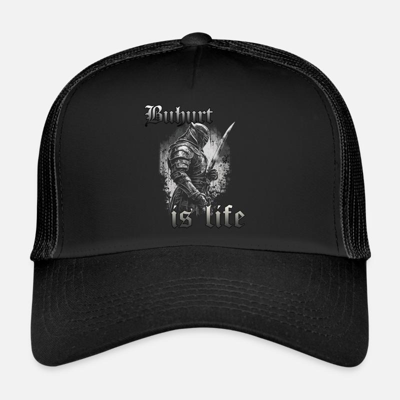 Dunkler Buhurt Ritter Wettkampf Turnier Krieger Trucker Cap