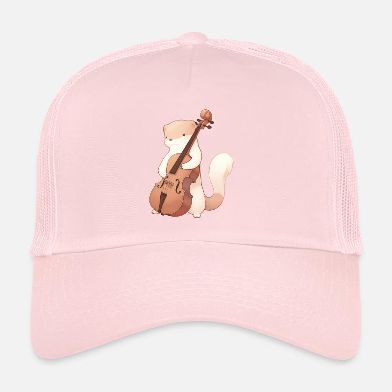 Cute mongoose playing cello Trucker Cap