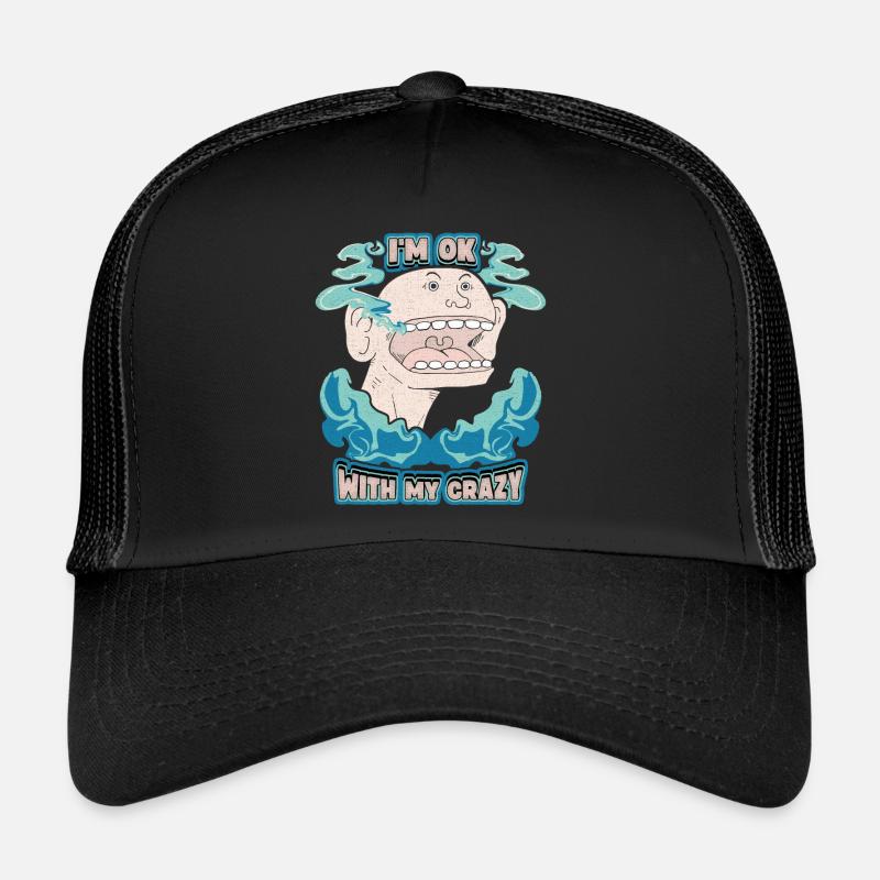 Comic, Comic Strips, Crazy Man, Funny Saying Trucker Cap