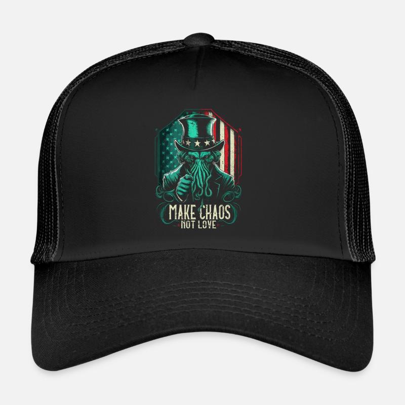 Cthulhu Make Chaos Not Love, Cosmic Horror Trucker Cap