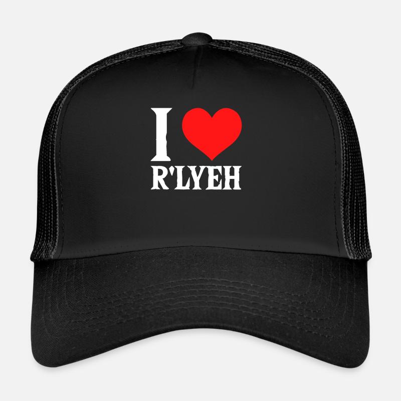 Cthulhu I Love R'lyeh, Funny Cosmic Horror Cthulhu Trucker Cap