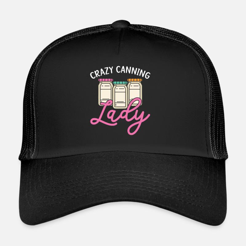 Crazy Canning Lady conserves container aliments en conserve Casquette trucker 