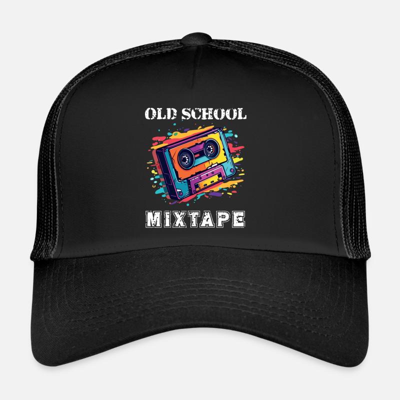 J’aime ma mixtape - Casquette trucker  - noir/noir