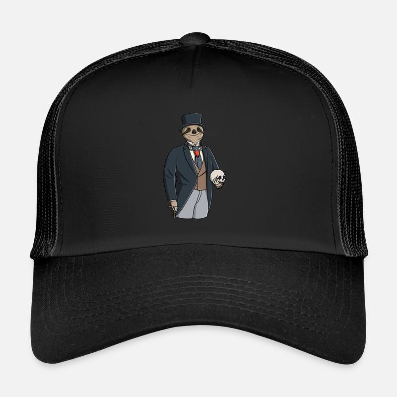 Emo Sloth Gothic Graphic Trucker Cap