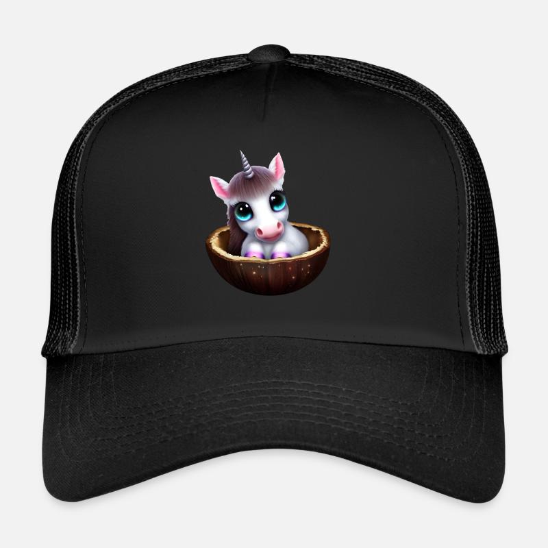 Licorne dans une coquille de noix de Casquette trucker 