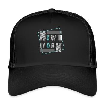 New York USA Amérique Voyage New York Empire Stater - Casquette trucker  - noir/noir - Devant