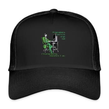 Im programming therefore I am - Trucker Cap - black/black - Front