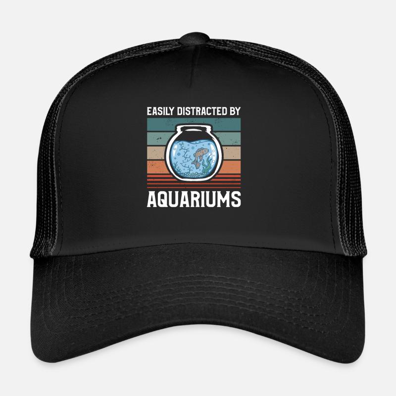 Facilement distrait par les aquariums piscicoles Casquette trucker 