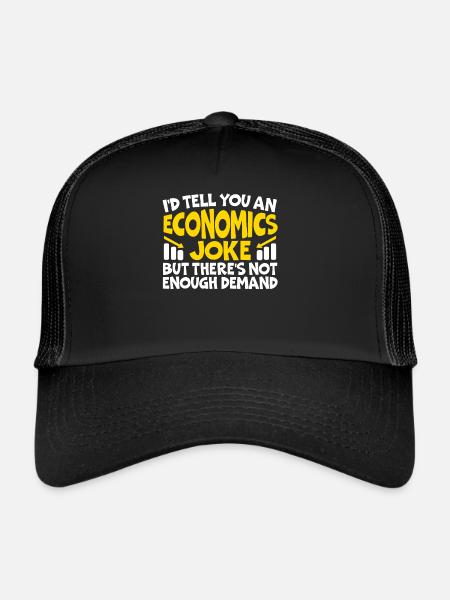 Économiste Professeur d’économie Profession Économie - Casquette trucker  - noir/noir - Devant