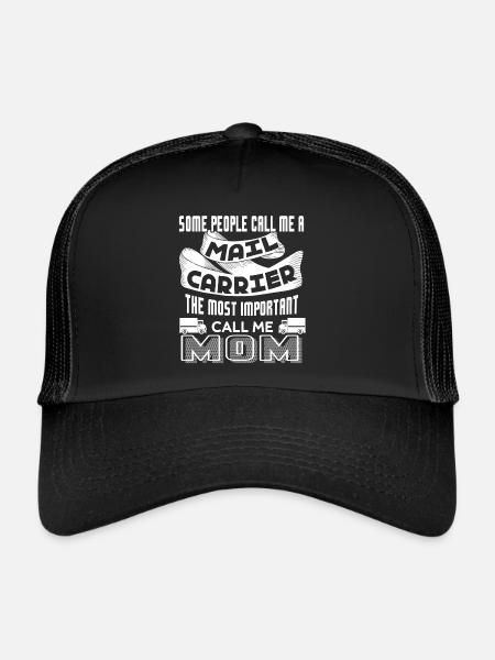 Mail Carrier Mail Carrier Mom - Trucker Cap - black/black - Front