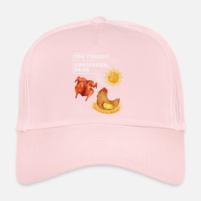 Drôle de poulet disant, blague de poulet bain de soleil Casquette trucker 