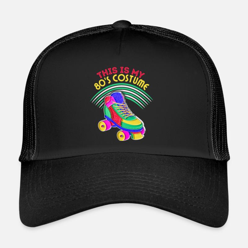 80er Jahre Rollschuhe, Rollschuhlaufen, Spruch Trucker Cap