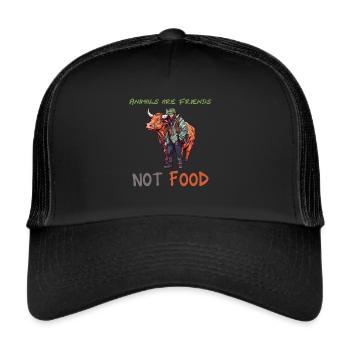 Friends not Food - Trucker Cap - black/black - Front